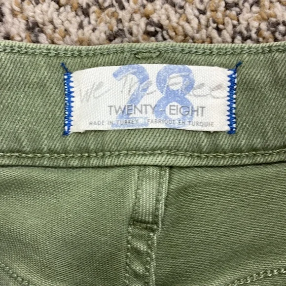 FP We the Free Olive Green Skinny Jeans